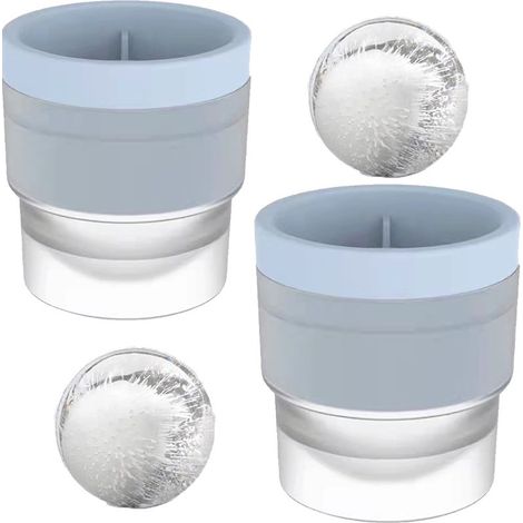 Kugelförmige Eisform – 6 Mulden – Aus flexiblem, lebensmittelechtem Silikon – Für Cocktails und Desserts – 1 Stück (1/5)