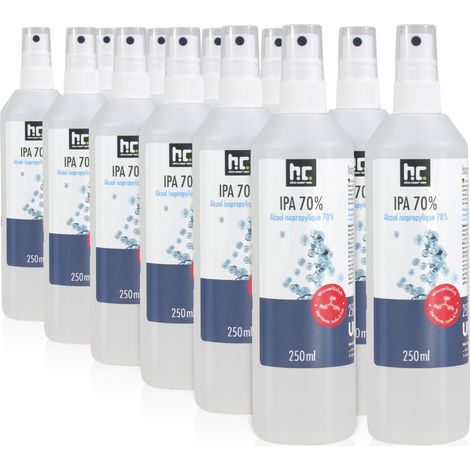 3 l alcool isopropylique 70% en flacon vaporisateur (12 x 250 ml)