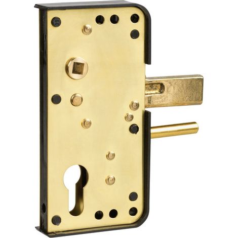 Tirard – Serrure électrique verticale à fouillot – Clé I – Axe 46 mm – Coffre acier zingué 145x71x22 mm – Pour portails PVC et aluminium (1/5)