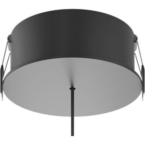 Rosace De Plafond Encastrée Nano Ø90X22Mm - Noir Mat Pour Lampe Alp Space Beneito Faure (1/3)