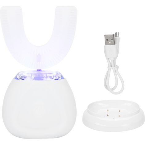 Brosse à dents électrique ultrasonique U Shape pour enfants et adultes - Blanchiment dentaire (Blanc) (1/5)