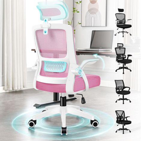 Alfordson Büro-Schreibtischstuhl Ergonomisch Heimbüro Netzstuhl Lordosenstütze (1/5)