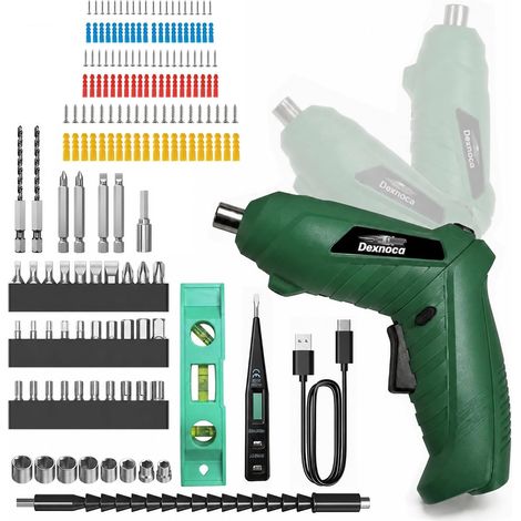 3.6V Cordless Drill, Electric Screwdriver, Kit 171pcs Accessories Included (1/5)