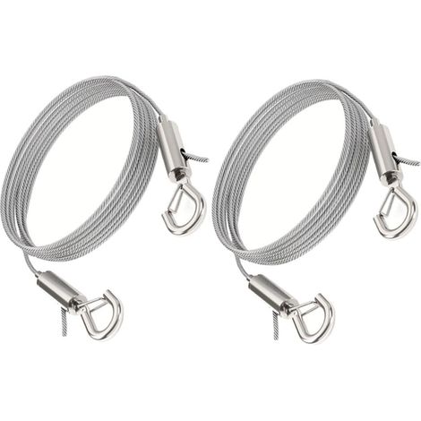 Lot de 2 fils suspension robustes en acier inoxydable 304 avec double (1/5)