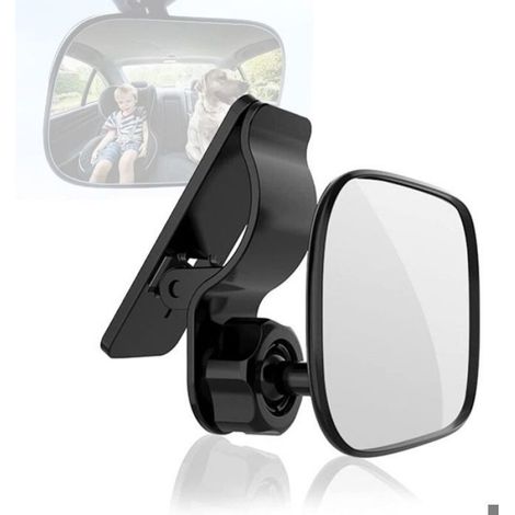 Rétroviseur bébé voiture 360° avec clip – Vue large arrière, 8,8 x 5,6 cm (1/5)