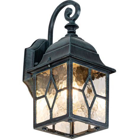 Romantic Outdoor Wall Lantern Dark Green - London