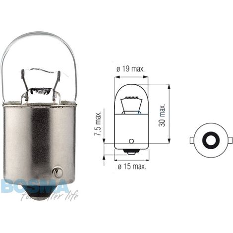 BOSMA Glühbirne 12V 10W BA15s R10W (1611) PACK.10 STK.