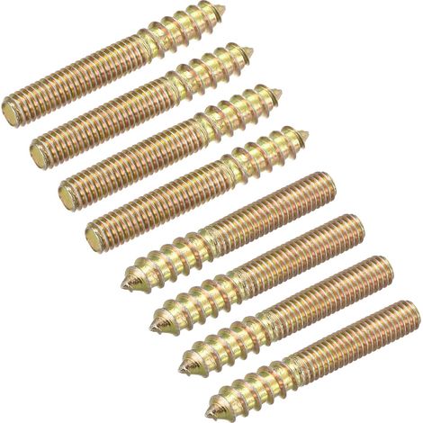 M6x40mm Vis Double Filetage Boulon 8pcs Double Extrémité Cheville pour Bois Meuble (1/5)