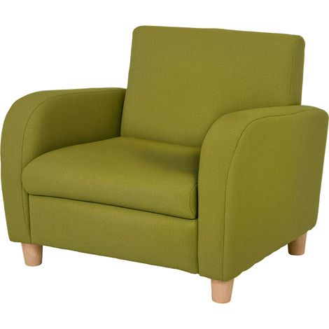 Children Armchair Mini Sofa Wood Frame Anti-Slip Legs High Back (1/5)