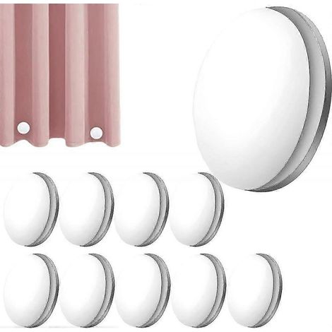 10 stuks sterke magnetische douchegordijngewichten, ronde magnetische gordijngewichten, voorkomen dat het douchegordijn wegwaait. (1/5)