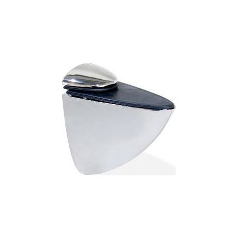 CONSOLE PINCE TABLETTE BOIS/VERRE CHROME EP.MAXI 20MM C.20KG