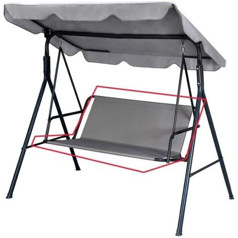 Housse de Siège de Jardin pour Balançoire de Jardin, Housse de Chaise de Jardin Couvre-siège Swing, 2 et 3 Places (Gris, 138 x 50 x 50 cm) (1/4)