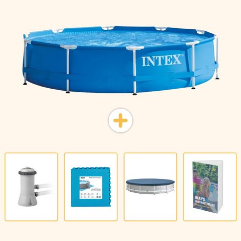 Intex Piscine Tubulaire Ronde - 366x76 cm - 5-pièces SCB124 (1/5)
