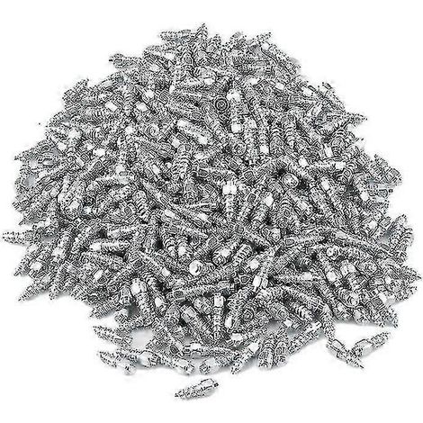 100 crampons filetés en carbure de 12 mm compatibles avec les applications neige, glace et dégivrage conviennent aux voitures, SUV, motos à quatre roues et SSV. (1/5)