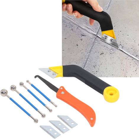 Outils pour jointoyer, scie à jointoyer coudée, bille d'acier, cuisine, salle de bain, fenêtre, évier (1/5)
