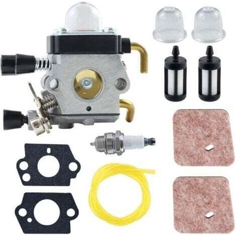 Kit carburateur STIHL FS80 pour HL75, HT70, HT75, SP85, FS85R, FS85T, FS85RX, avec filtre, bougie, joint et kit de durites (1/5)