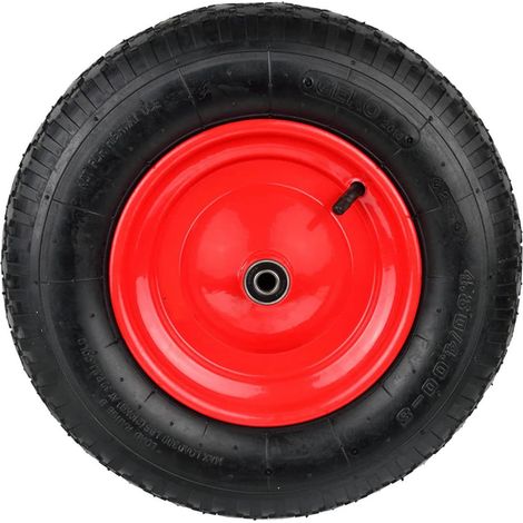 Roue de brouette geko 4.00-8 capacité 150 kg pneu caoutchouc (1/5)