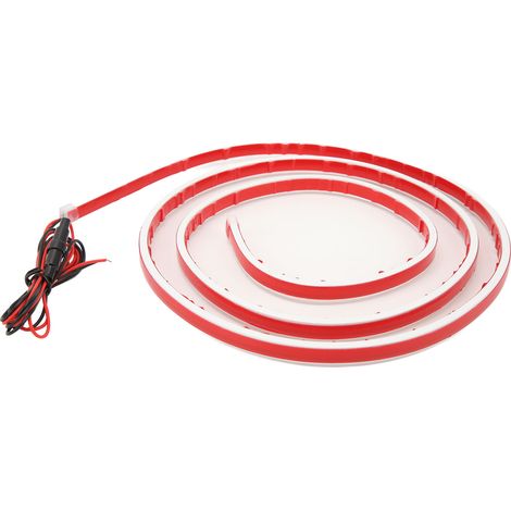 Bande lumineuse LED 12V 10W 180cm rouge pour capot de voiture, SUV, camion - Barre décorative extérieure moteur (1/5)