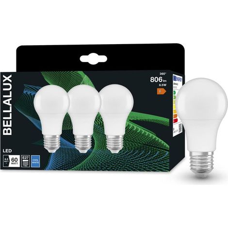Bellalux LED-Lampen CLA E27 8,5W 806 Lumen 4000K Neutralweiß - 3er-Pack