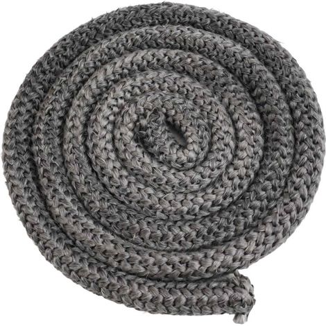 Joint de corde en fibre de verre noir 18 mm x 2 m pour porte de poêle à bois, joint haute température pour cheminée, chaudière, four (1/5)