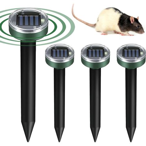 Répulsif Solaire pour Taupe 6 pièces Répulsif Taupe Solaire, Repulsif Souris et Rats Ultrason, Anti Souris Ultrason pour Repousser Taupes, Campagnols et Gaufres (Rond) (1/5)