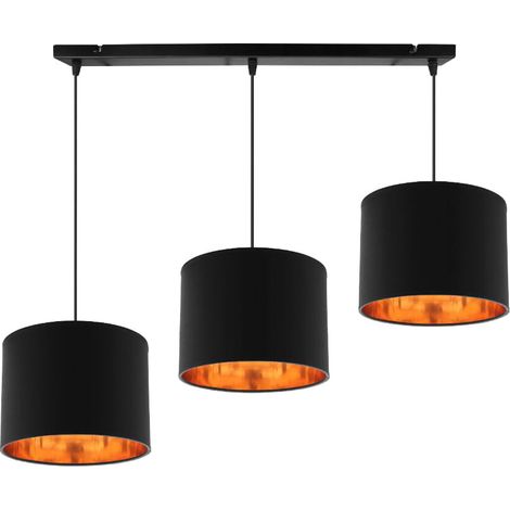 Lampadario Candellux Candida 3xE27 nero oro dimmer (1/2)