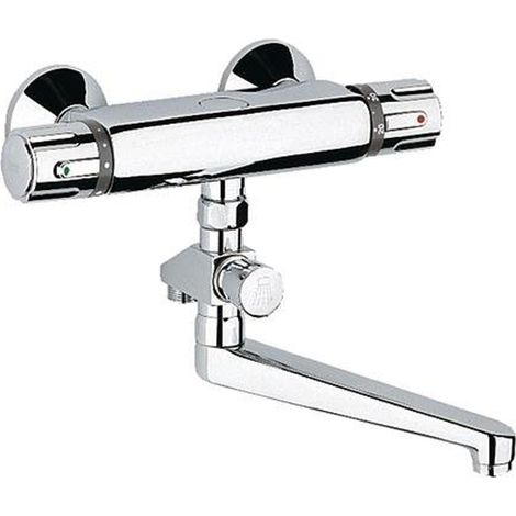 GROHE 13430000 Bec en fonte 13430 3/4" avec butée. Débit 185 mm H:64 mm chrome