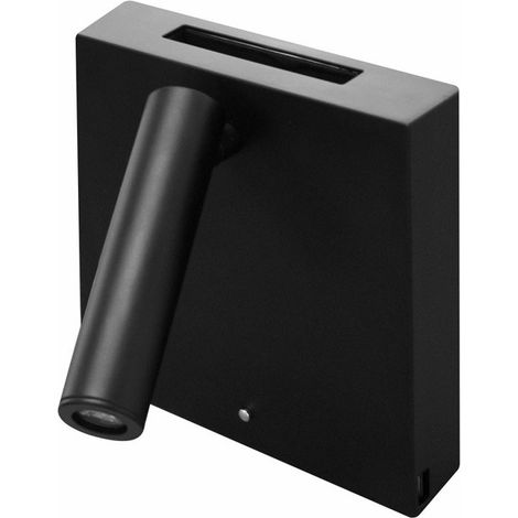 Applique De Lit Led 4W Avec Chargement Par Induction Usb Et Lumière Tactile Noire (1/4)