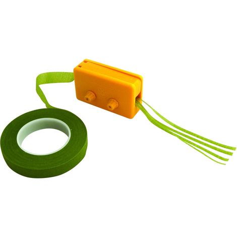 Coupoir pour Ruban, Plastique, Jaune, 7 x 2,5 x 4 cm (1/4)