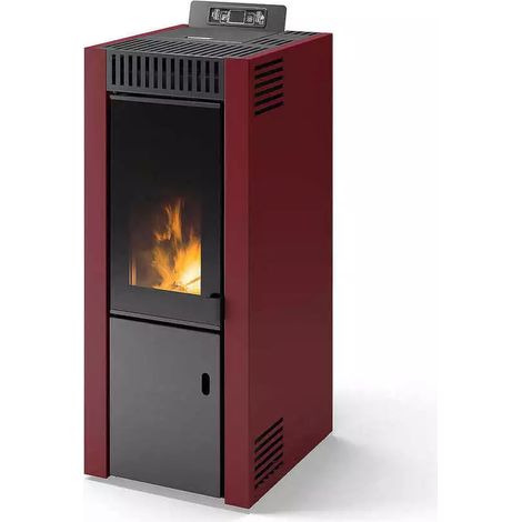 stufa a pellet pirox "isabel" rosso 8 kw (1/2)