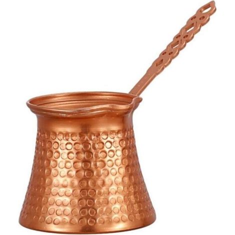 1 cafetière turque en cuivre, cafetière vintage, cafetière simple, récipient chauffe-lait en cuivre antique pour la cuisine (1/5)