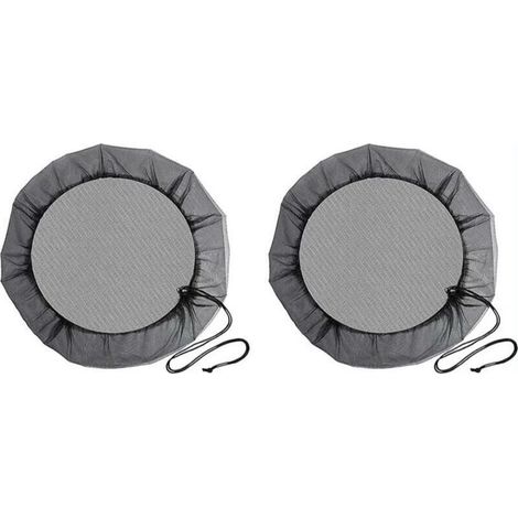 (Durchmesser 100 cm) Regentonnennetz, 2-teiliges Schutznetz mit Kordelzug, Mücken- und Haustierabdeckung für Regenwassersammler (1/4)
