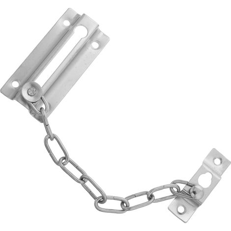 Chaîne De Verrouillage De Porte Sécurisée Latch De Sécurité Pour Coulissantes Et Barn Renforcée Nickelé Avec Vis Incluses Design Élégant Et à Intrusion (1/5)
