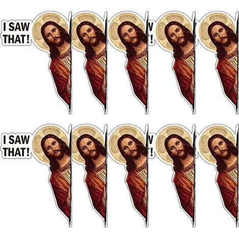Lot de 10 stickers créatifs autocollants voiture « I Saw That », déco personnalité pour gobelet, ordinateur portable et accessoires (1/5)