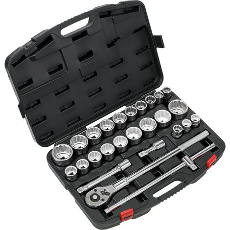 Sealey Premier Metric/Imperial Socket Set 3/4""Sq Drive 12-point 26pc AK2584