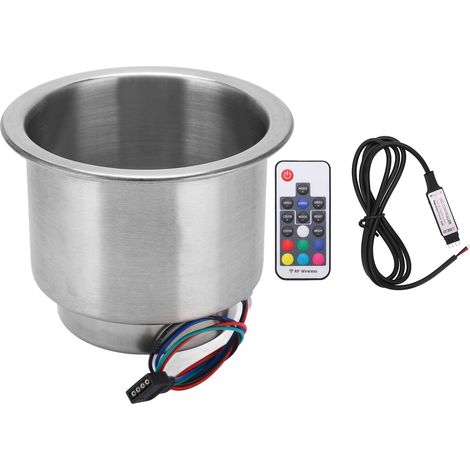 Porte-gobelet marin en acier inoxydable RGB avec télécommande pour bateau, yacht, camping-car et camion (1/5)