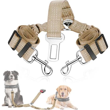 SlowTon Anschnallgurt Hund Auto 2in1 verhedderungsfreier elastischer (1/5)