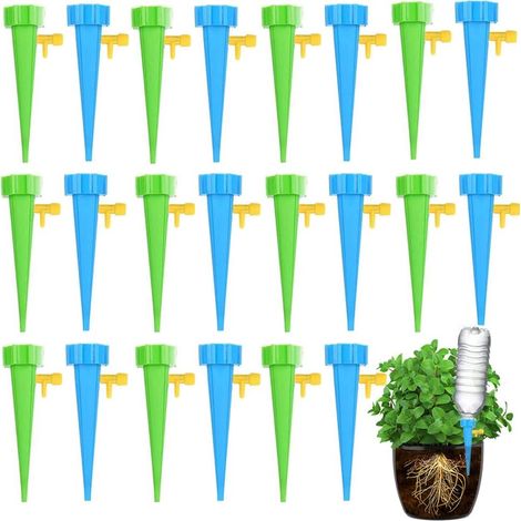 40pcs Goutte à Goutte Pot de Fleur Bouteille Irrigation Goutte à Goutte Bouteille Arroseur Automatique Plantes Arrosage Goutte a Goutte avec Vannes pour Jardin Maison Intérieur Extérieur