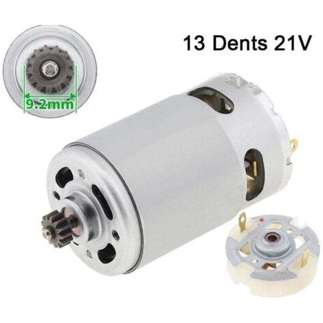 RS550 Zweigang-Gleichstrommotor mit 13 Zähnen – Bürstenmotor – 21 V, inklusive Service-Bürstenhalter