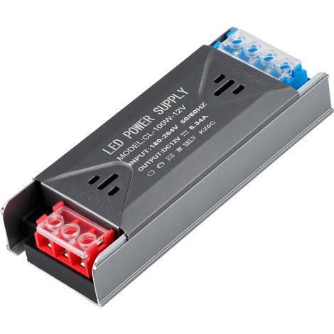 Transformateur 220V 12V LED Driver 100W 8,3A Ultra Mince pour l'éclairage Intérieur (1/5)