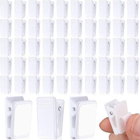 50er-Packung selbstklebende schwarze Federclips - für Fotos/Poster (1/5)