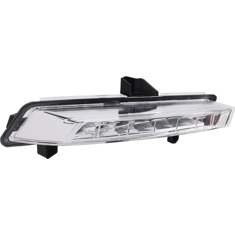 Tbest Feu de Pare-chocs LED Haute luminosité DRL, Clignotant, Feu de Conduite Antibrouillard pour Clio IV 2016 à 2019, Blanc 12V (Gauche : 266051034R). (1/5)