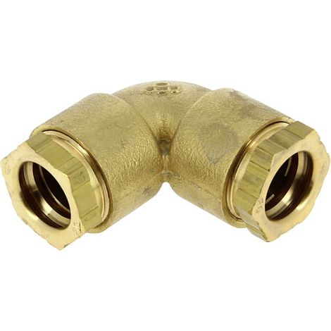 Coude laiton égal à compression PE Ø20