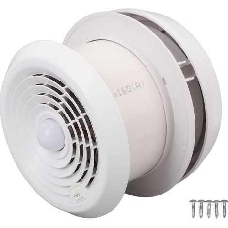 Ortviai Ventilateur d’Évacuation pour Toit de Camping-car – Tête Champignon, 12 V, 2 Vitesses, avec Éclairage et Grille Anti-Insectes