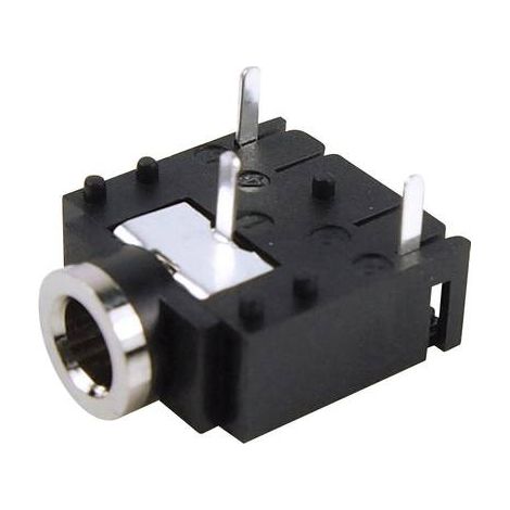 Jack 3.5 mm embase femelle horizontale Cliff FC68131 Nombre de pôles: 3 stéréo noir 1 pc(s) (1/2)