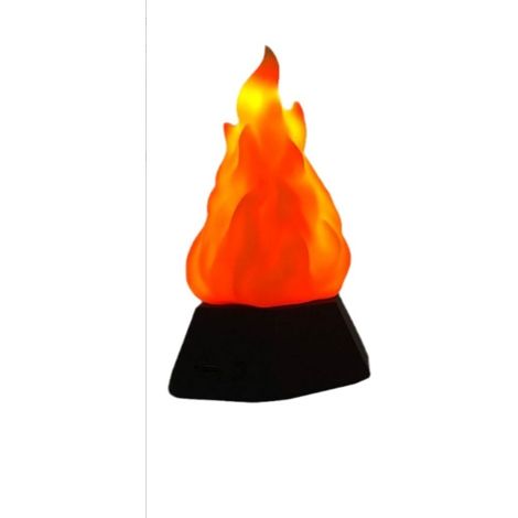Lampe décorative effet flamme 3 modes noir design réaliste ambiance chaleureuse éclairage d'appoint intérieur moderne