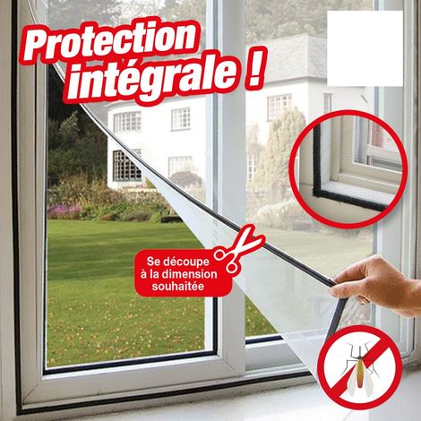 MOUSTIQUAIRE ANTI-INSECTES FENETRE 130X150CM - Lot de 4 (1/3)