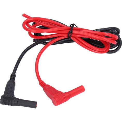 Lot de 1 jeu câble test prise banane 4mm mâle mâle pour multimètre auto camion 32A 1000V laiton PA modèle 70017 (1/5)