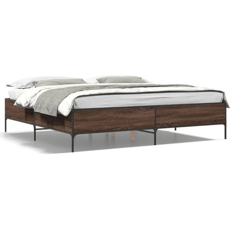 Maison Exclusive - Giroletto Rovere Marrone 180x200cm in Legno Multistrato Metallo (1/5)