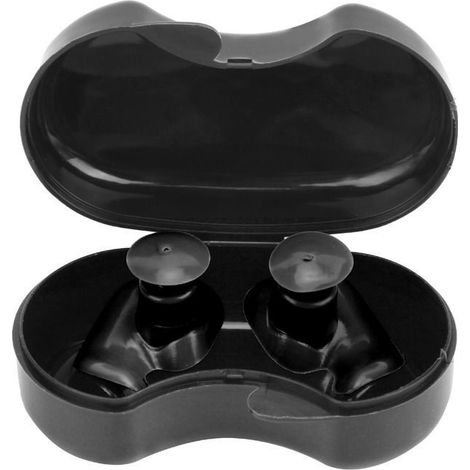 Bouchons d'oreilles - Silicone - Noir - Étanches - Réutilisables - Confortables (1/5)
